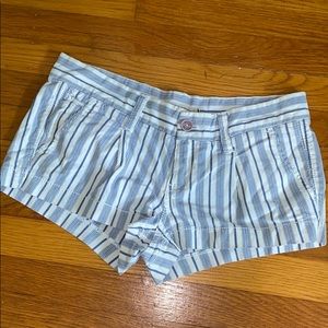 Hollister blue/white striped shorts